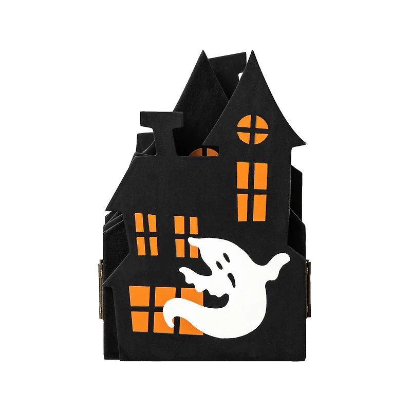 Glitzhome® 2ft. Halloween Hinged Haunted House Table Décor