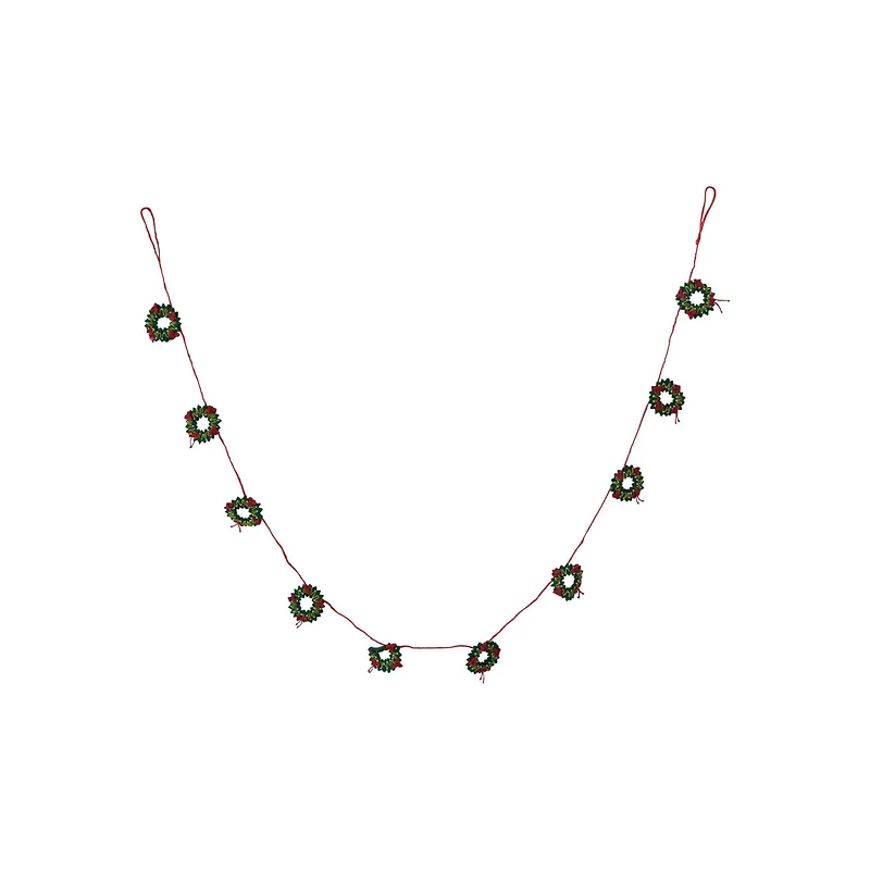 Hello Honey® 6ft. Holiday Wreaths Garland