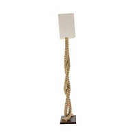 Brown Jute Rope and Iron Rustic Floor Lamp, 63" x 20" x 9"