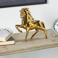 12" Ceramic Prancing Horse Sculpture