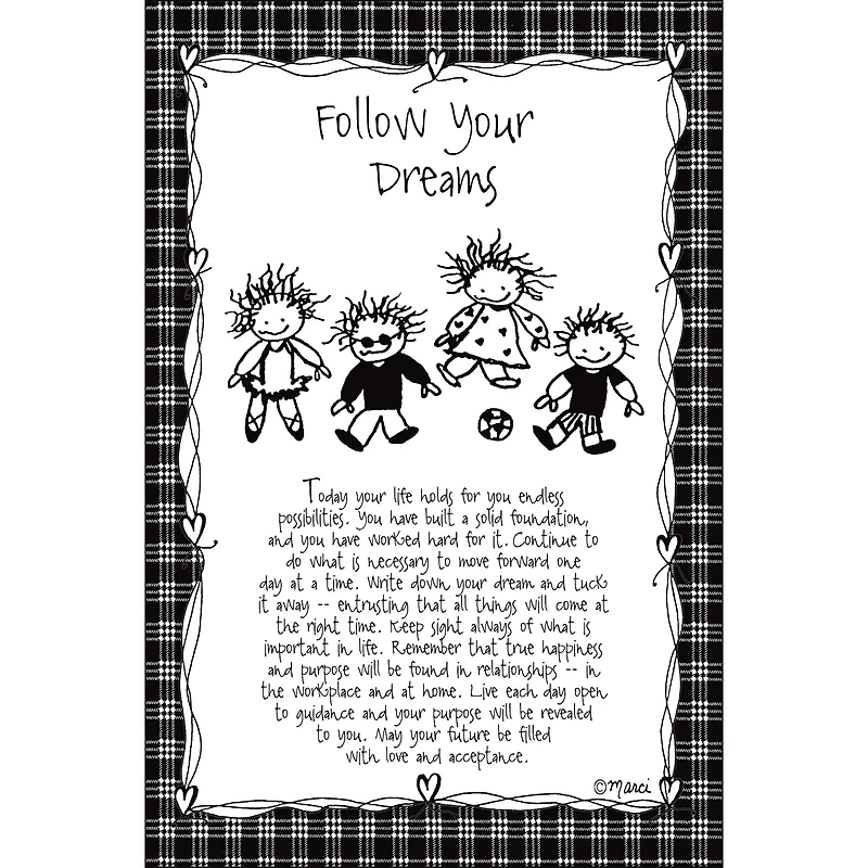 Children of the Inner Light® by Marci Art Follow Your Dreams Plaque