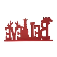 Glitzhome® 14'' BELIEVE Wooden Christmas Table Décor