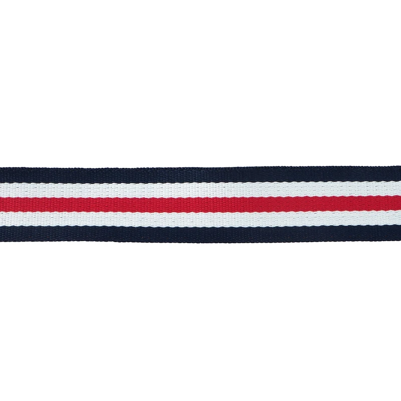 1.5" Black, White & Red Stripes Belting Trim by Celebrate It®