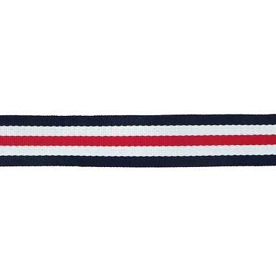1.5" Black, White & Red Stripes Belting Trim by Celebrate It®