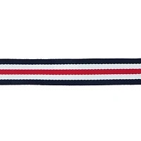 1.5" Black, White & Red Stripes Belting Trim by Celebrate It®