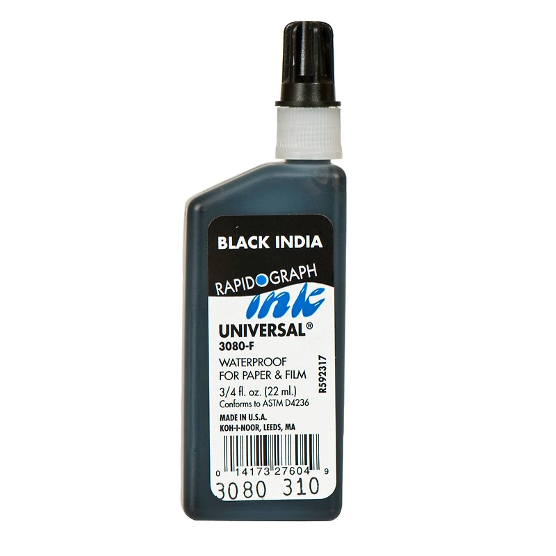 Koh-I-Noor Rapidograph Universal® Black India Ink, 0.75oz.