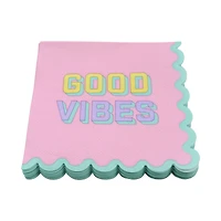 24 Packs: 20 ct. (480 total) Good Vibes Beverage Napkins by Celebrate It™