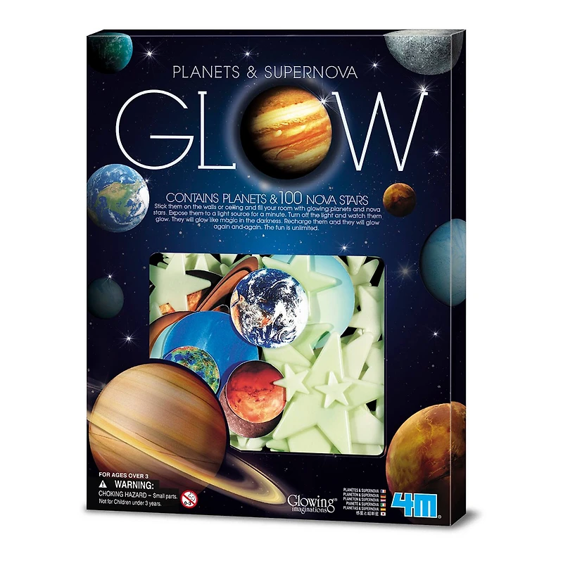 4M Glow-in-the-Dark Planets & Supernova Stars Stick-On Kit