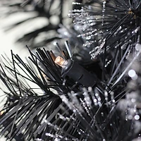 36" LED Black Bristle Artificial Christmas Wreath
