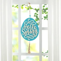 Glitzhome® 17" Easter Wooden Eggs Door Hanger Set