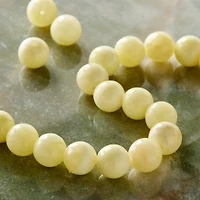 12 Pack:  Cream Dyed Quartzite Round Beads, 10mm by Bead Landing™