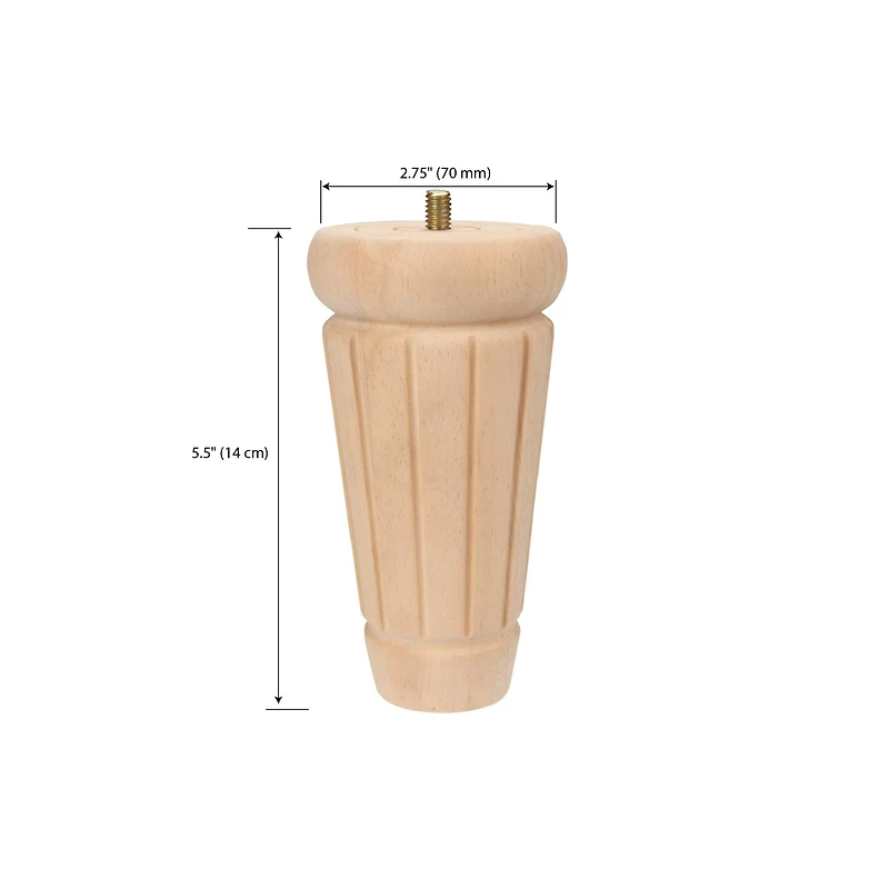 Dritz® Home Unfinished Wood Fluted Column Bun Feet, 2ct.