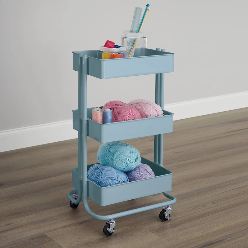 Lexington 3-Tier Rolling Cart by Simply Tidy