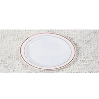 7.5" Rose Gold & White Plastic Plates by Celebrate It™, 10ct.