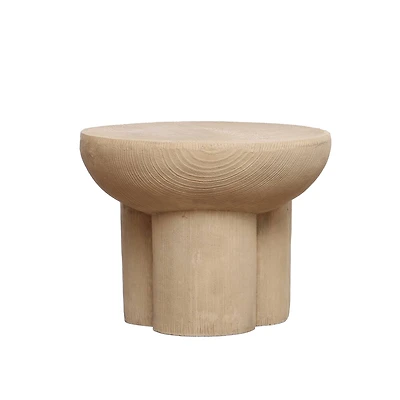 Hello Honey® Tan Rustic Round Magnesia Three-Legged Stool