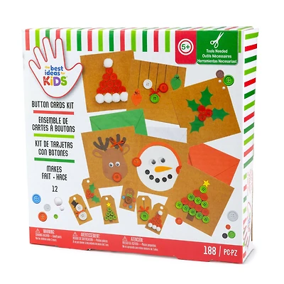 Colorbok® Kids Christmas Holiday Button Craft Cards Kit