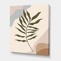 Designart - Botanical Minimalist Leaf In Earth Tones I