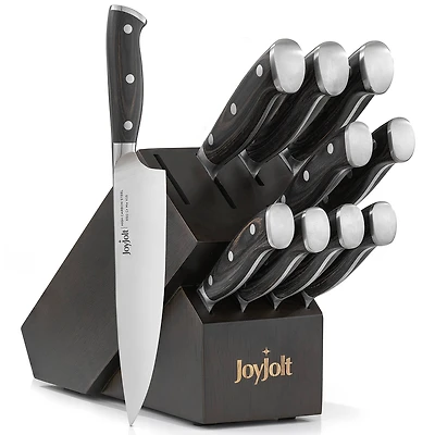 JoyJolt® 11-Piece Assorted High Carbon Knife Block Set