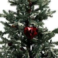 3.5" Red Diamond Heart Glass Ornament by Ashland®