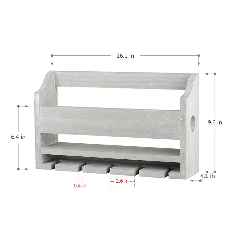 Rustic Gray Wall-Mounted Wood Wine Rack