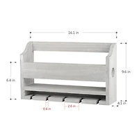 Rustic Gray Wall-Mounted Wood Wine Rack