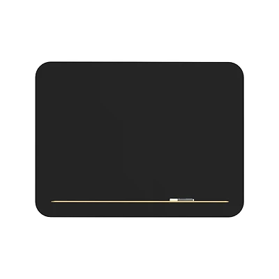 U Brands Framed Black Magnetic Glass Dry-Erase Board, 36" x 24"