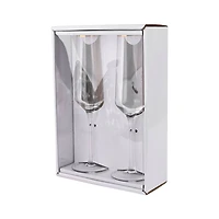 6oz. Clear Flute Glasses with Gold Rim, 2ct. by Celebrate It™