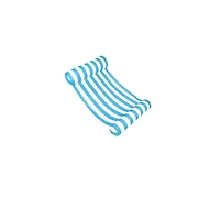 Swimline 4ft. Blue & White Inflatable Water Sports Striped Hammock Pool Raft