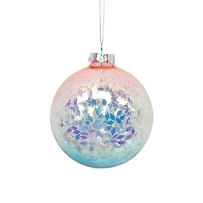 4" Pink to Blue Ombre Glass Ornament by Ashland®