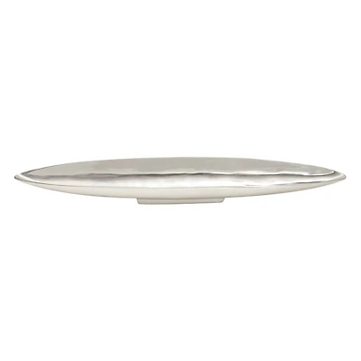 36" Silver Aluminum Modern Boat Tray