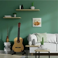 Stupell Industries Hello Pumpkin Autumn Pinecone Orange Brown Fall Seasonal Canvas Wall Art