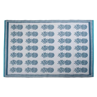 DII® Blue Pineapple Outdoor Rug, 4ft. x 6ft.