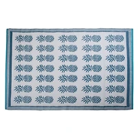 DII® Blue Pineapple Outdoor Rug, 4ft. x 6ft.