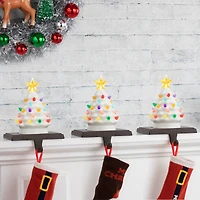 White Tree Illuminated Stocking Hanger