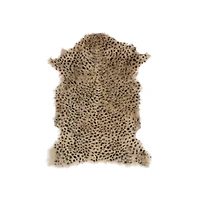 Hello Honey® Leopard Print Goat Fur Rug, 24" x 36"
