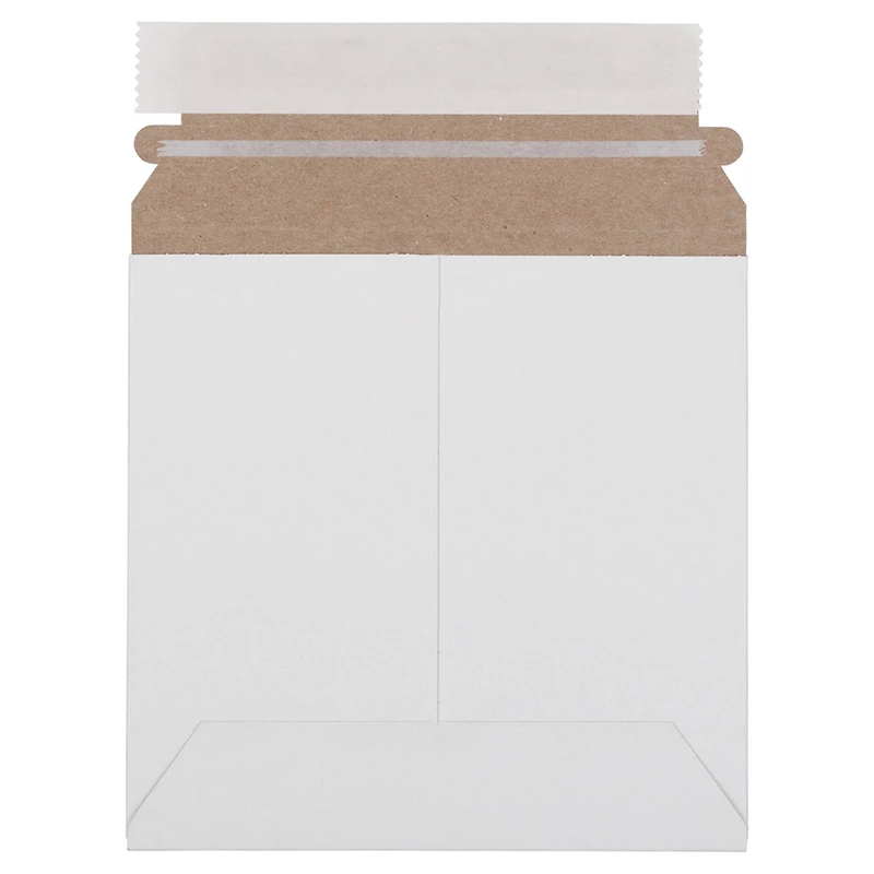 JAM Paper 6" x 6" White Flat Photo Mailer Peel & Seal Closure Envelopes, 6ct.