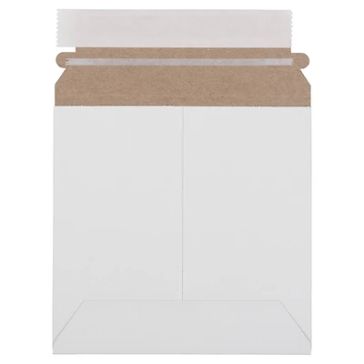 JAM Paper 6" x 6" White Flat Photo Mailer Peel & Seal Closure Envelopes, 6ct.