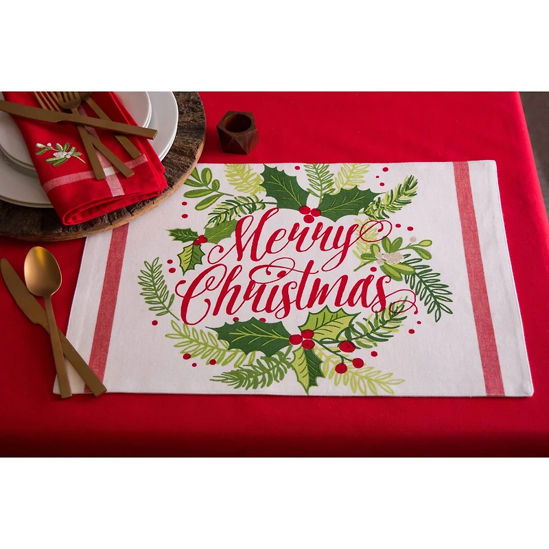 DII® Merry Christmas Print Placemats, 6ct.