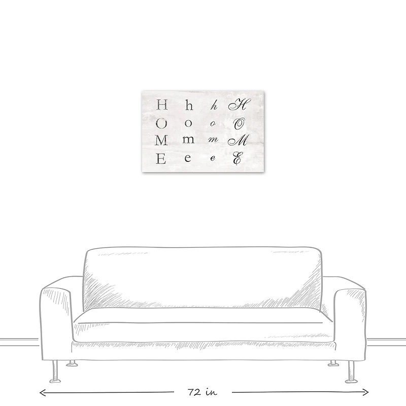 Distressed Home Sign 20" x 30" Canvas Wall Art