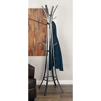 Dark Grey Metal Industrial Coat Rack, 70" x  23" x  23"
