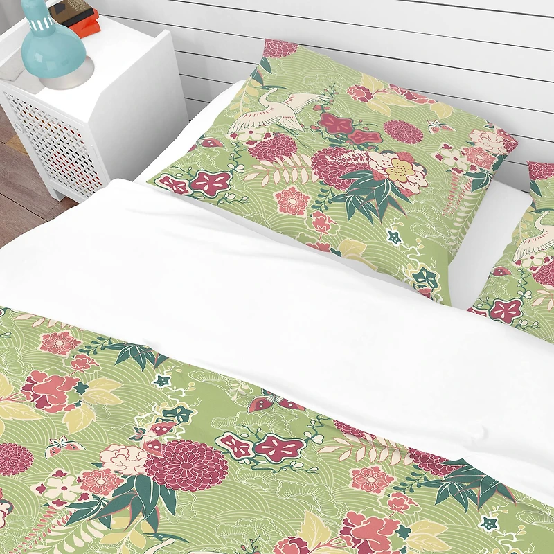 Designart 'Oriental Silk Pattern' Asian Bedding Set