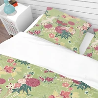 Designart 'Oriental Silk Pattern' Asian Bedding Set