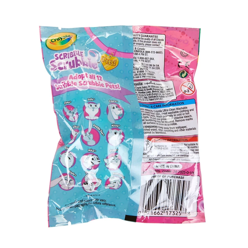 12 Pack: Assorted Crayola® Scribble Scrubbie™ Pets