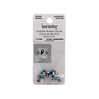 Turquoise Leather Button Studs, 6ct. by Bead Landing™