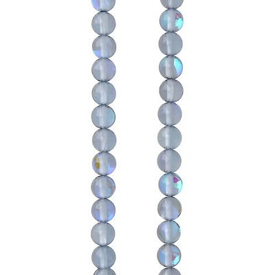Gray Synthetic Opal Glass Round Beads, 6mm by Bead Landing™