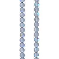 Gray Synthetic Opal Glass Round Beads, 6mm by Bead Landing™