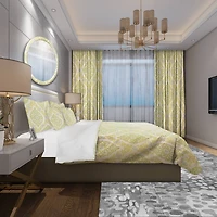 Designart 'Pattern in Eastern Style' Mid-Century Modern Bedding Set