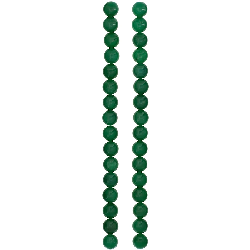 12 Pack: Green Aventurine Round Beads, 10mm by Bead Landing™