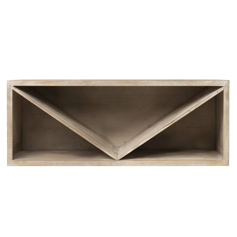 Natural Wooden Wine Bottle Display Shelf