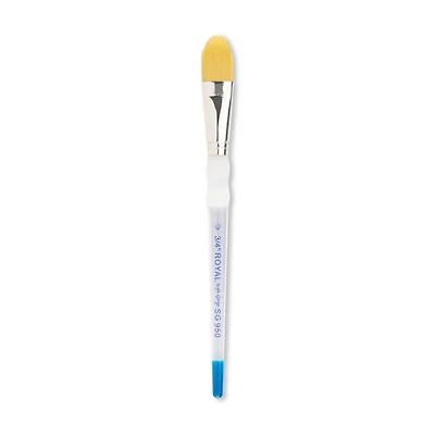 Soft-Grip Golden Taklon Oval Wash Brush, 3/4"